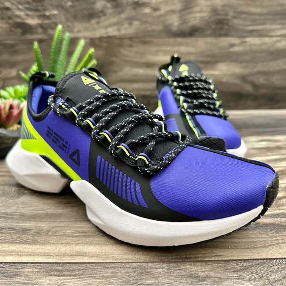 NIB Reebok Sole Fury TS 7.5 Running Shoes Cross Trainer Ultra Purple Neon Lime - Picture 5 of 12